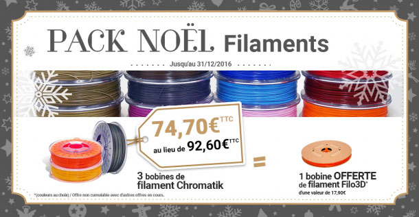 Dagoma promo Noel filament Chromatik