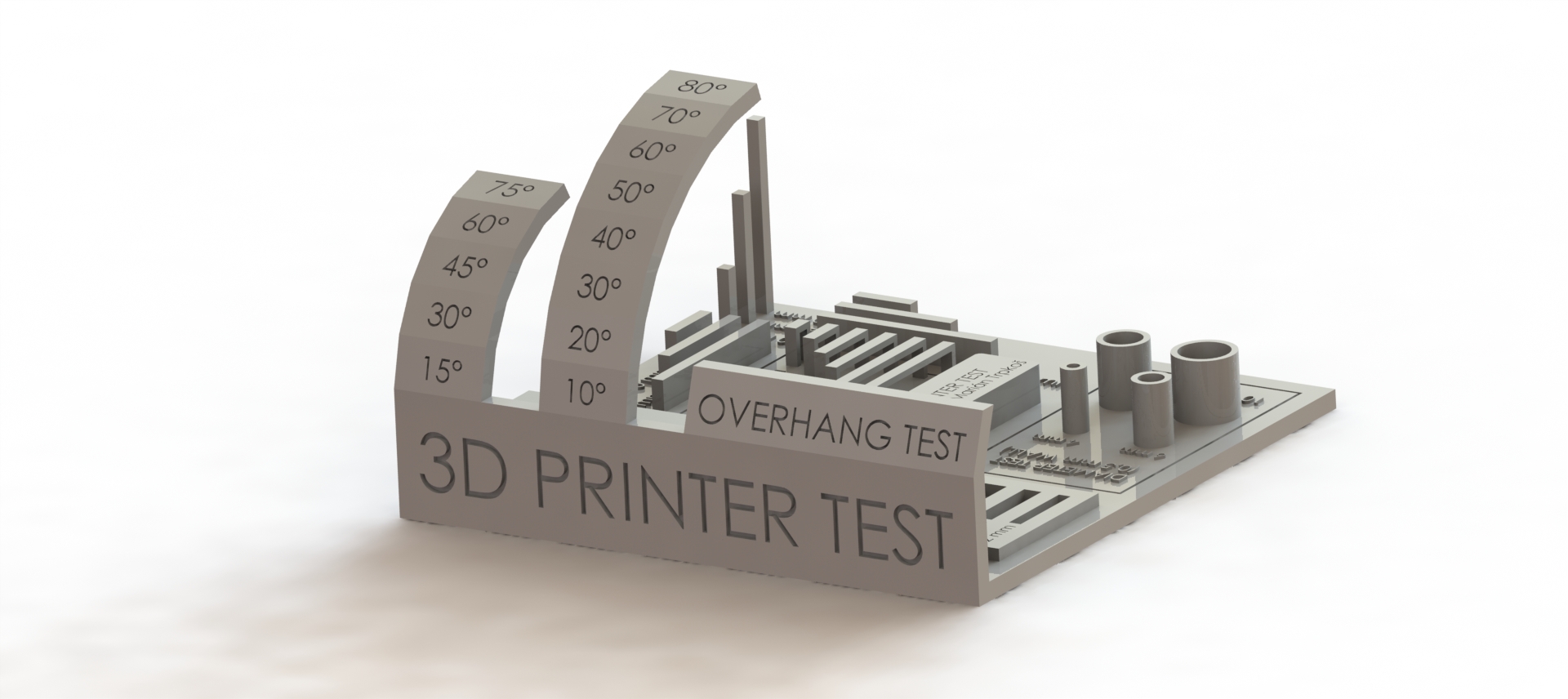 модель для калибровки стола 3d принтера