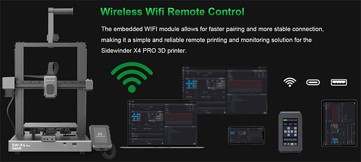 Artillery Sidewinder X4 Pro Plus Max wifi Klipper