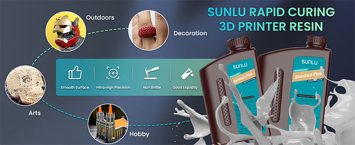 Sunlu Standard Plus, le test de la résine