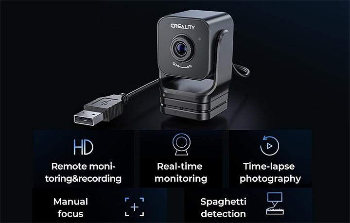 Creality Nebula Camera for Ender-3 V3 KE / CR-10 SE / Halot-Mage Series /  Creality Sonic Pad / Nebula Pad, Real-time Monitoring, Time-Lapse Filming