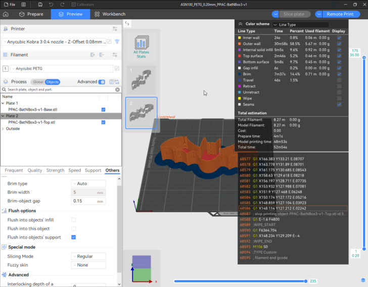 2024 08 20 16 55 02 ASN100 PETG 0.20mm PPAC BatNBox3 v1 AnycubicSlicer