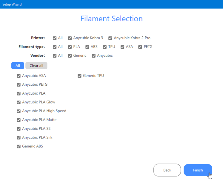 Kobra 3 Combo AnycubicSlicerNext v1.0.0 2024 08 17 09 53 25 Setup Wizard