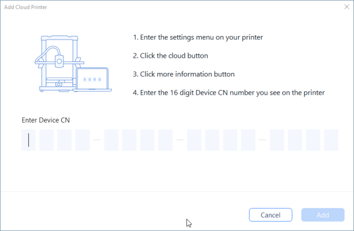 Kobra 3 Combo AnycubicSlicer v1.4.4 2024 07 14 19 41 12 Add Cloud Printer