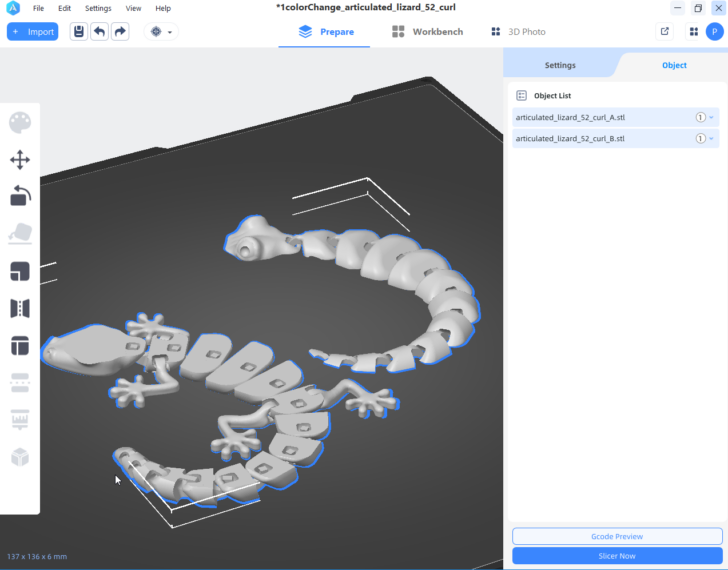 Kobra 3 Combo AnycubicSlicer v1.4.4 split or cut fonction 2024 07 19 20 16 52