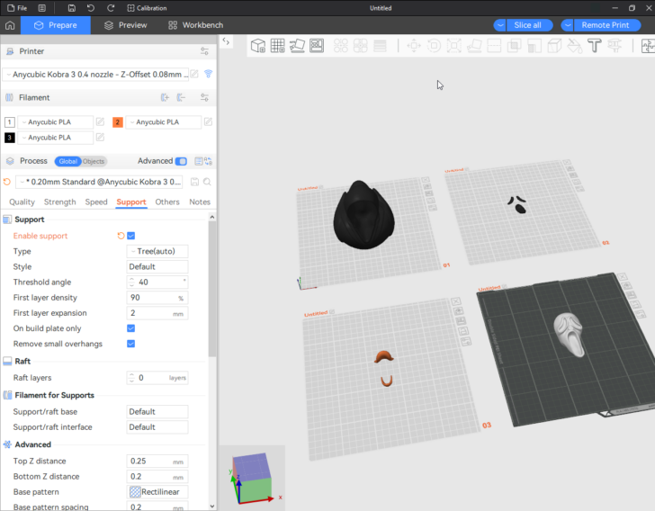 Dechets Anycubic Slicer v1.4.4 Apercu 2024 08 19 00 42 22 Untitled AnycubicSlicer