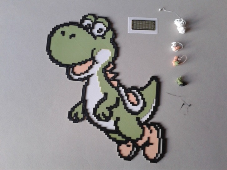 photo impression 3D Yoshi Pixel art