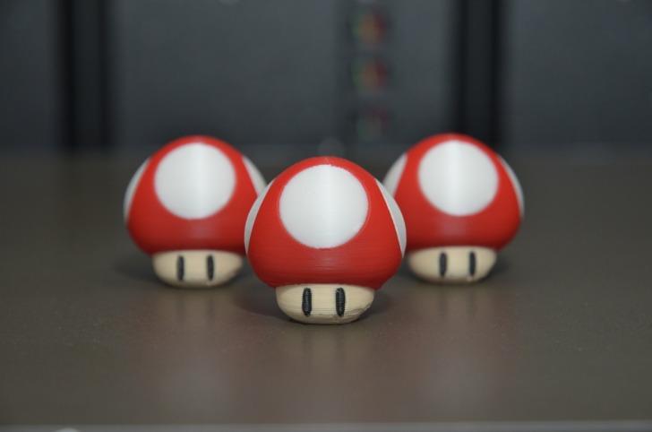 test Prusa MMU3 Print champignons Mario Bros Nintendo