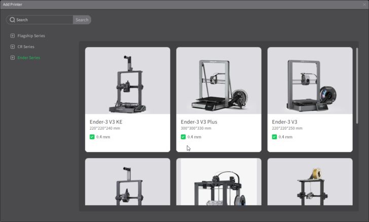 Ender 3 V3 Plus Creality Print v5.1.2.9904 win64 2024 08 30 18 16 18 Add Printer