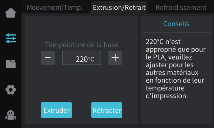 Ender 3 V3 Plus TestPrint p03.changement filament e3v3p screen 2024 08 28 11 48 55