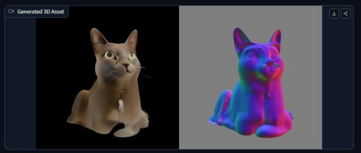 chat modélisé en 3d